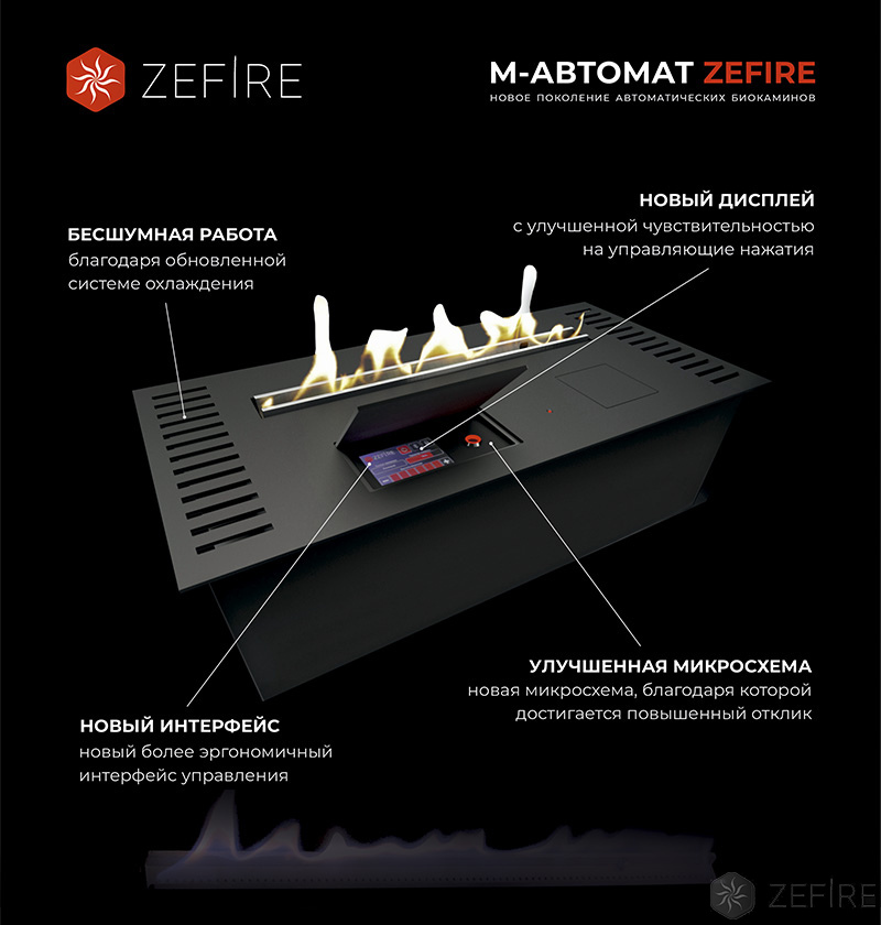 Автоматический биокамин ZeFire М 1600 (ZeFire) - Zefire
